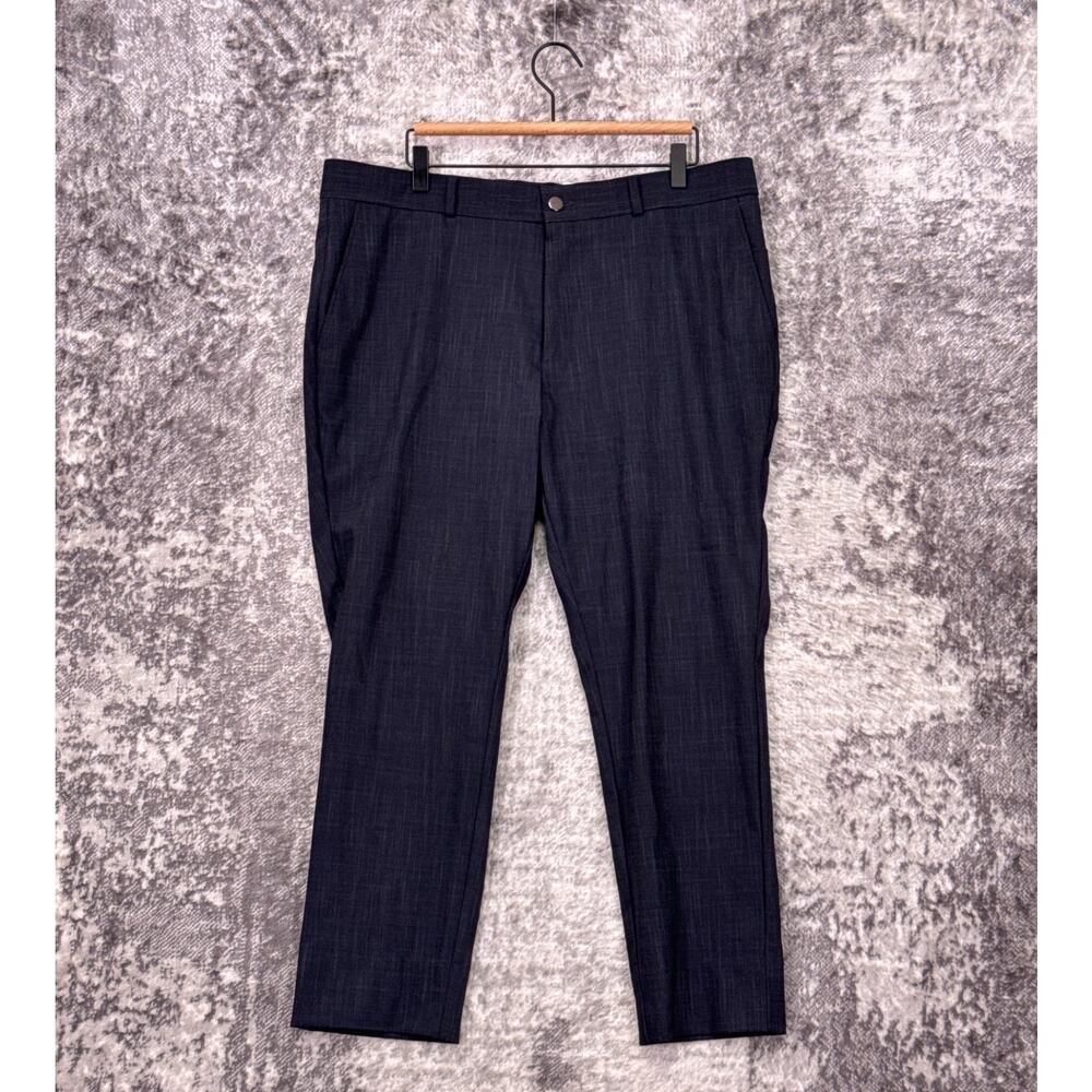 State & Liberty Pants 38 x 26 Mens Athletic Fit Stretch Suit Dress Trouser Blue
